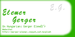 elemer gerger business card